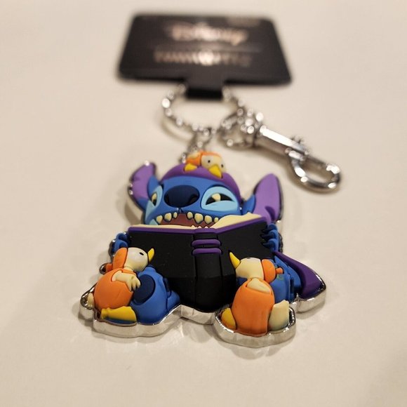 Loungefly Disney Lilo and Stitch Witch Story Time Ducklings Halloween Keychain - Picture 5 of 16